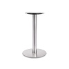 Gietijzeren (horeca)tafel onderstel rond RVS look - op voet - diameter 8 cm - 72 cm hoog - diameter 43 cm (voet)plaatafmeting - RVS look (glad) gecoat