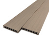 Composiet vlonderplank - hol (niet massief) - vergrijsd hout look - 23x138 mm - 1 zijde geschaafd / 1 zijde geborsteld (optiek) - terrasplank met blinde bevestiging - houtcomposiet