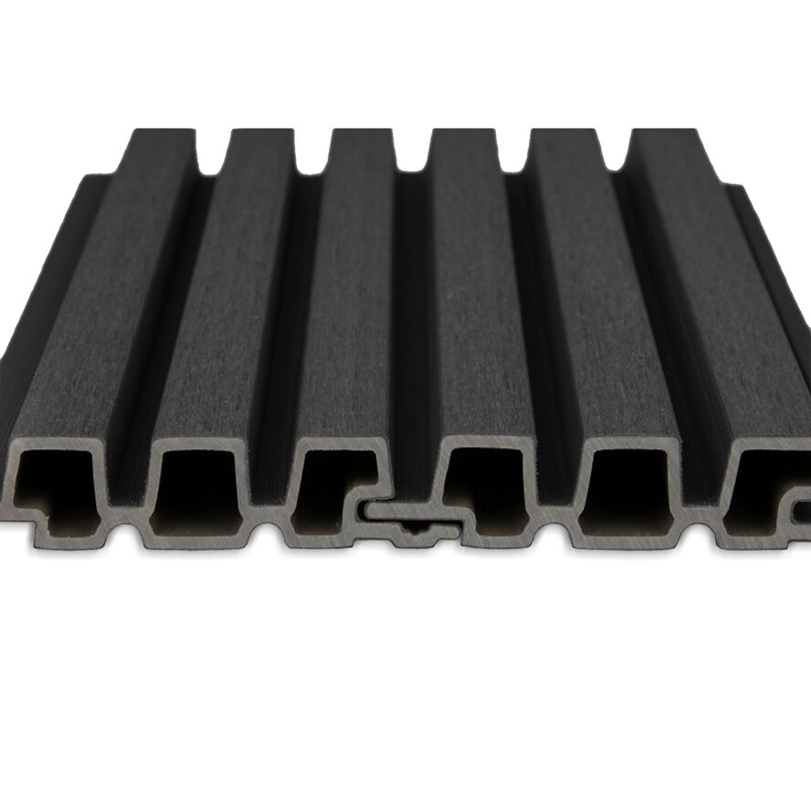 Composiet Deens rabat (hol) - zwart ebben look - 33x140 mm - deensrabat - houtcomposiet Composiet Deens rabat (hol) - zwart ebben look - 33x140 mm - deensrabat - houtcomposiet