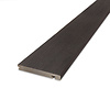 Composiet randplank - zwart ebben look - 23x138 mm - geborsteld (optiek) - eindplank / dekrandplank met blinde bevestiging - houtcomposiet