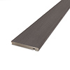 Composiet randplank - antraciet look - 23x138 mm - geborsteld (optiek) - eindplank / dekrandplank met blinde bevestiging - houtcomposiet