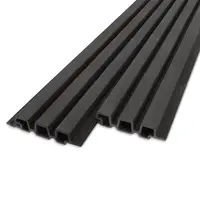 Composiet Deens rabat (hol) - zwart ebben look - 33x140 mm