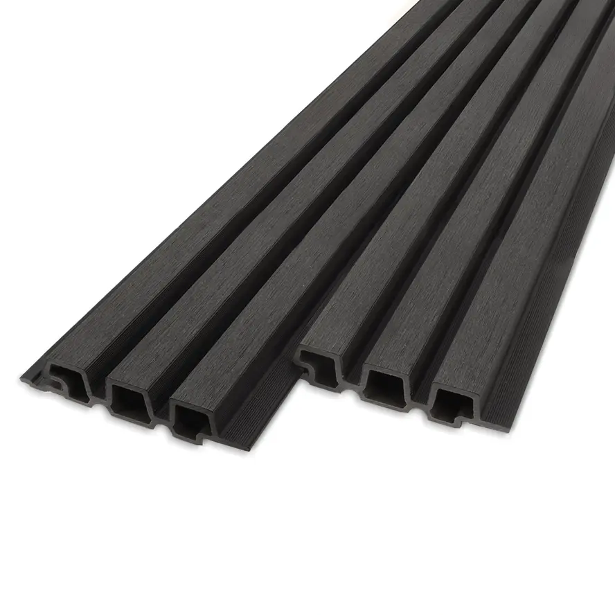 Composiet Deens rabat (hol) - zwart ebben look - 33x140 mm - deensrabat - houtcomposiet Composiet Deens rabat (hol) - zwart ebben look - 33x140 mm - deensrabat - houtcomposiet