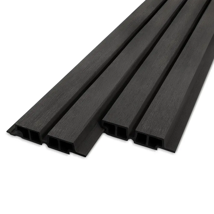 Composiet dubbel blokprofiel (hol) - zwart ebben look - 33x140 mm - blokprofiel - houtcomposiet Composiet dubbel blokprofiel (hol) - zwart ebben look - 33x140 mm - blokprofiel - houtcomposiet