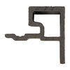 Composiet eindprofiel - zwart - 58x58 mm - randprofiel  houtcomposiet