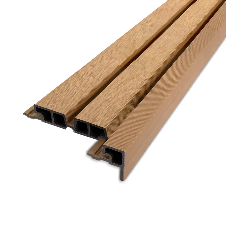 Composiet eindprofiel - cedar kleur - 58x58 mm - randprofiel houtcomposiet Composiet eindprofiel - cedar kleur - 58x58 mm - randprofiel houtcomposiet