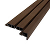Composiet eindprofiel - ipé kleur - 58x58 mm - randprofiel  houtcomposiet