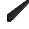 Composiet eindprofiel - zwart - 58x58 mm - randprofiel  houtcomposiet