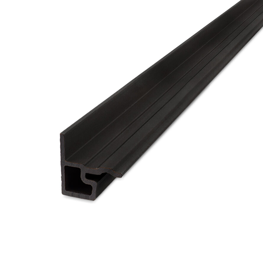 Composiet eindprofiel - zwart - 58x58 mm - randprofiel houtcomposiet Composiet eindprofiel - zwart - 58x58 mm - randprofiel houtcomposiet
