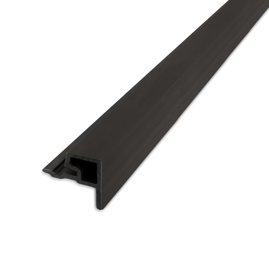 Composiet eindprofiel - zwart - 58x58 mm - randprofiel houtcomposiet Composiet eindprofiel - zwart - 58x58 mm - randprofiel houtcomposiet