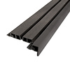 Composiet eindprofiel - antraciet - 58x58 mm - randprofiel  houtcomposiet - Copy
