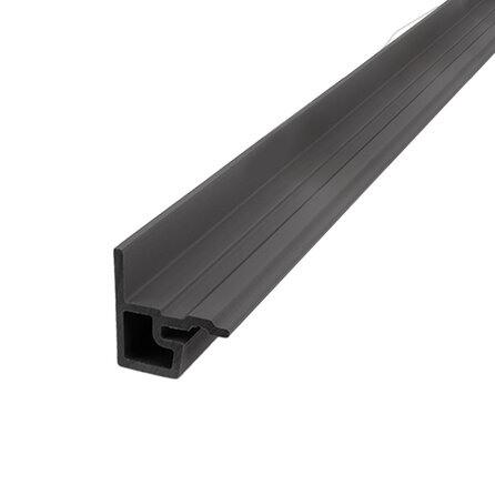 Composiet eindprofiel - antraciet - 58x58 mm - randprofiel  houtcomposiet - Copy