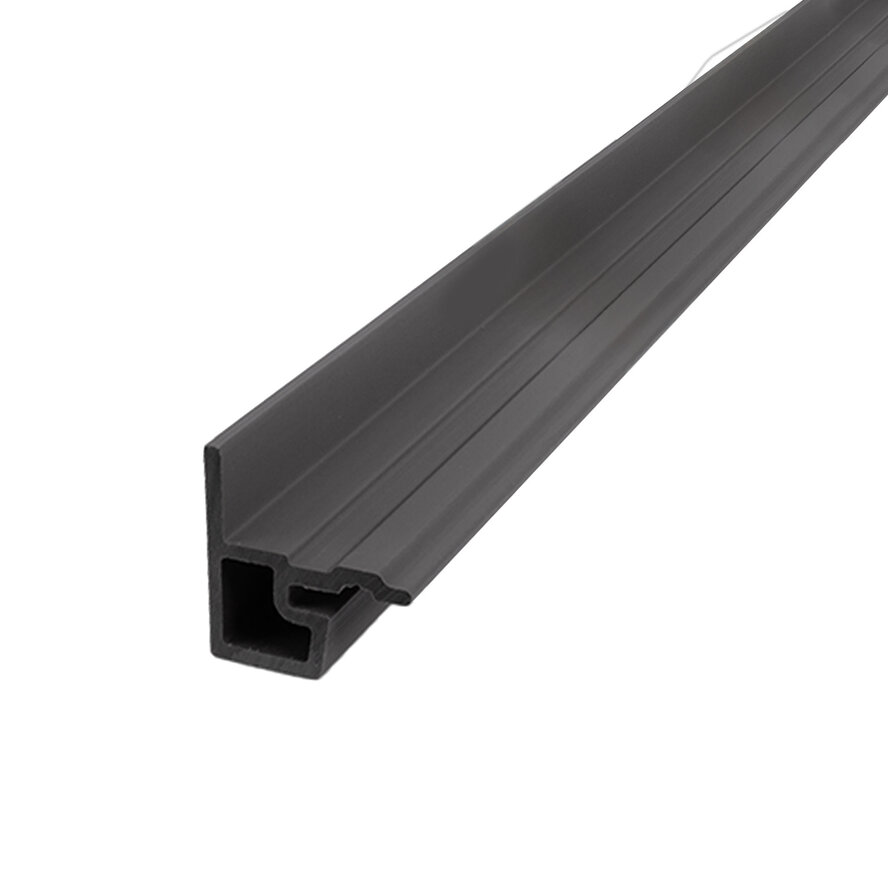 Composiet eindprofiel - antraciet - 58x58 mm - randprofiel houtcomposiet Composiet eindprofiel - antraciet - 58x58 mm - randprofiel houtcomposiet