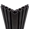 Composiet hoekprofiel - teak kleur - 67x67 mm - hoek afwerkprofiel  houtcomposiet