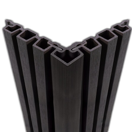 Composiet hoekprofiel - teak kleur - 67x67 mm - hoek afwerkprofiel  houtcomposiet