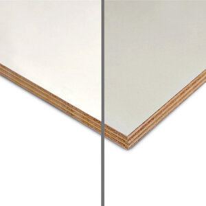 Wit / grijs okoume multiplex - 15 mm dik - Paintpanel 15jr Wit / grijs okoume multiplex - 15 mm dik - Paintpanel 15jr