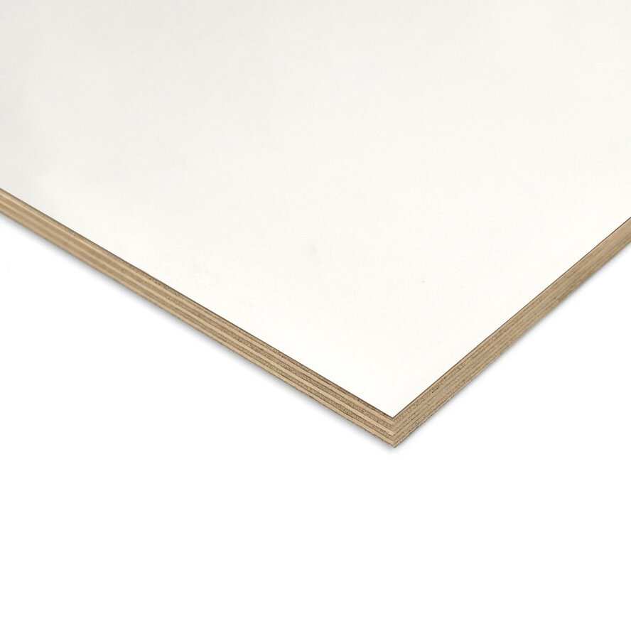 Wit hardhout multiplex - 11 mm dik - HPL plaat - Bruynzeel Decora HPL Wit Wit hardhout multiplex - 11 mm dik - HPL plaat - Bruynzeel Decora HPL Wit