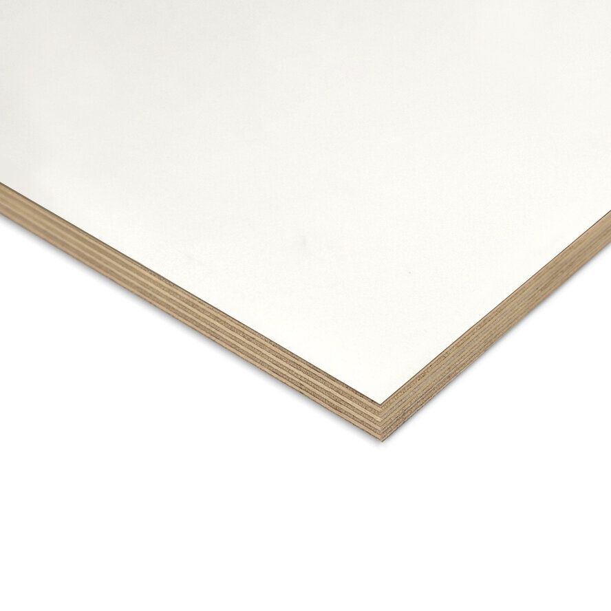 Wit hardhout multiplex - 13 mm dik - HPL plaat - Bruynzeel Decora HPL Wit Wit hardhout multiplex - 13 mm dik - HPL plaat - Bruynzeel Decora HPL Wit