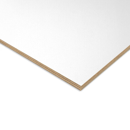 Multiplex berken - wit (RAL 9016) - 6,5 mm dik - witte melamine plaat - Melaply