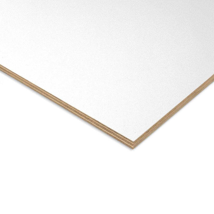 Wit berken multiplex (melamine) - RAL 9016 - 6,5 mm dik - melamine plaat - Melaply Wit berken multiplex (melamine) - RAL 9016 - 6,5 mm dik - melamine plaat - Melaply