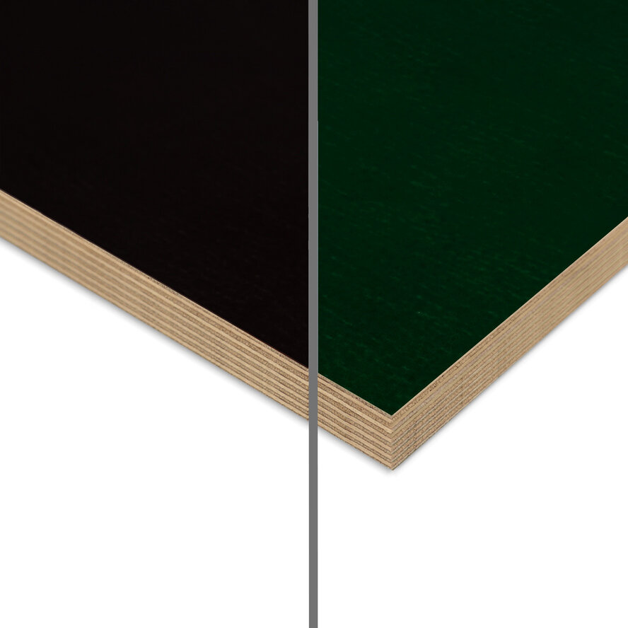 Zwartbruin en groen berken betonplex - 18 mm dik - berken betontriplex plaat - Trimaform Strong Zwartbruin en groen berken betonplex - 18 mm dik - berken betontriplex plaat - Trimaform Strong