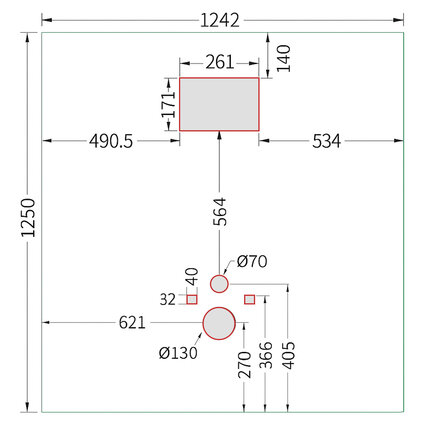 Spaanplaat toiletplaat - vochtwerend - 12 mm dik - spaan plaat V313