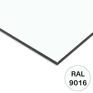 HPL plaat Wit (1 zijde) - Trespa plaat - 6 mm dik - Izeon