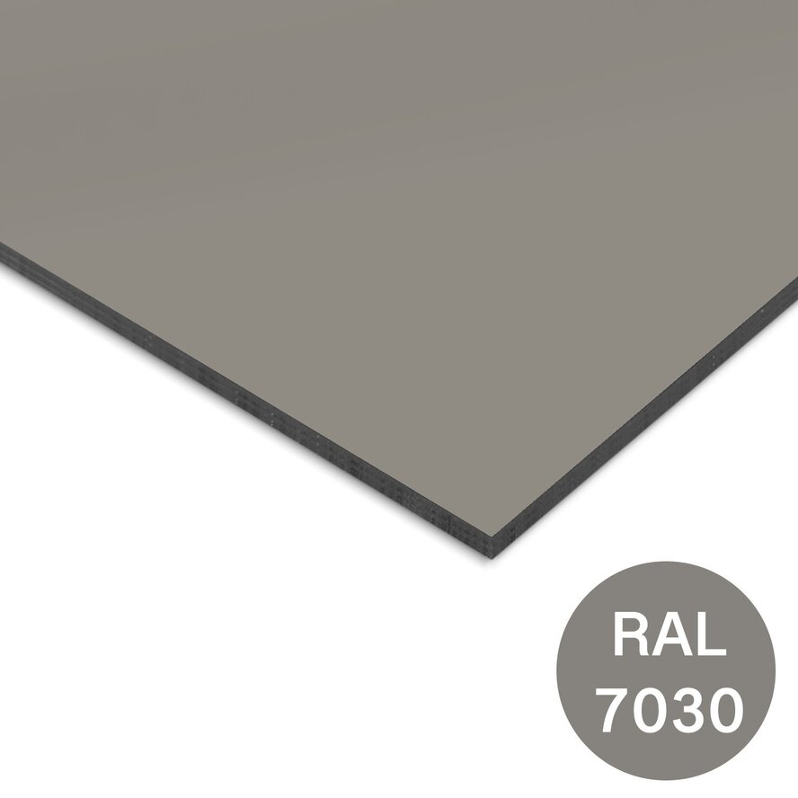 Steengrijs (1 zijde) - Trespa plaat - RAL 7030 - 6 mm dik - HPL plaat - Trespa Izeon - garantieplaat 10 jaar Steengrijs (1 zijde) - Trespa plaat - RAL 7030 - 6 mm dik - HPL plaat - Trespa Izeon - garantieplaat 10 jaar