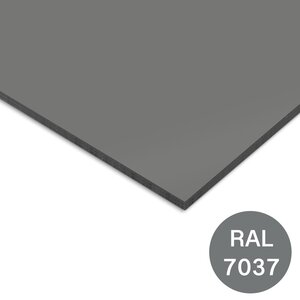 HPL plaat Grijs (1 zijde) - Trespa plaat - 6 mm dik - Izeon