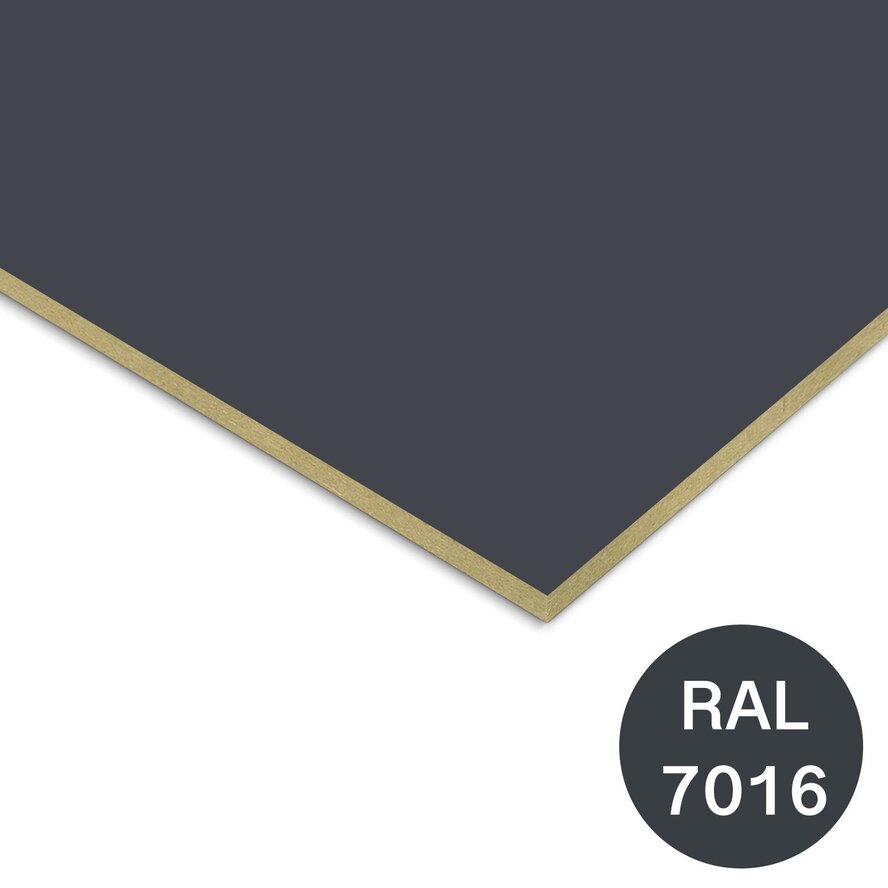 Antraciet Rockpanel - antraciet - RAL 7016 - 6 mm dik - gevelplaat brandwerend - Rockpanel Uni - garantieplaat 10 jaar Antraciet Rockpanel - antraciet - RAL 7016 - 6 mm dik - gevelplaat brandwerend - Rockpanel Uni - garantieplaat 10 jaar