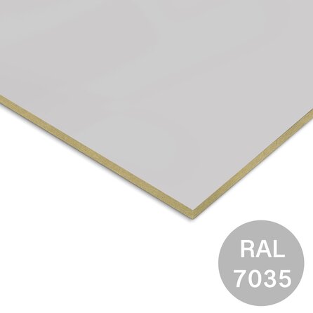 Rockpanel uni - lichtgrijs (RAL 7035) - 6 mm dik - lichtgrijze brandwerende gevelplaat - garantieplaat 10 jaar