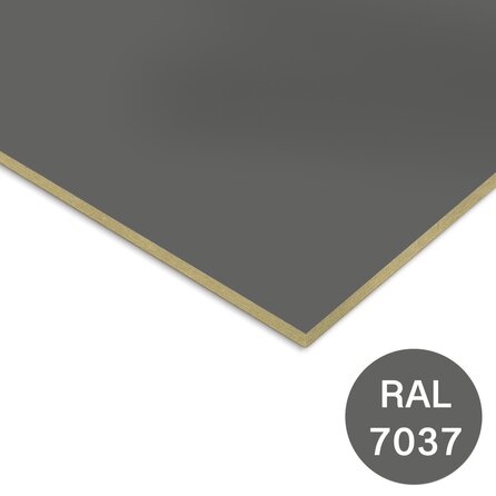 Rockpanel colours - donkergrijs (RAL 7037) - 6 mm dik - grijze brandwerende gevelplaat - garantieplaat 10 jaar