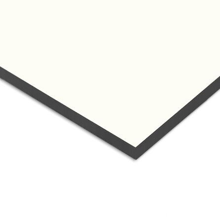 Trespa plaat - eenzijdig gebroken wit (A03.0.0) - 13 mm dik - witte HPL plaat - Trespa Meteon - garantieplaat 10 jaar