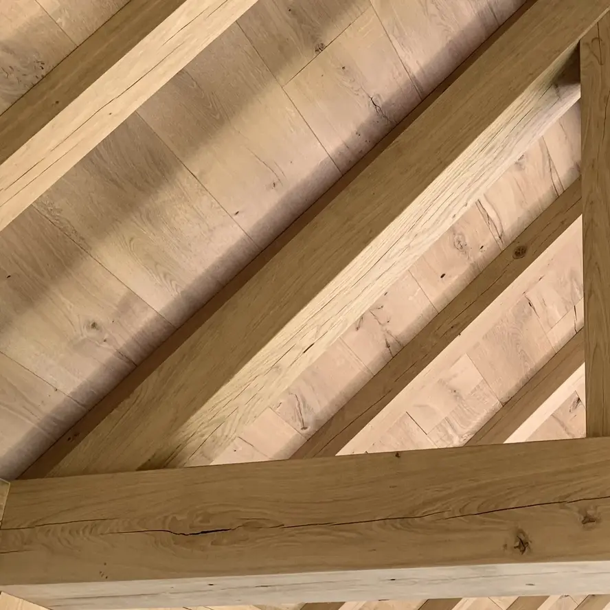 Eiken balk - 65x190 mm - geschaafd - balk voor buiten - eikenhout AD 20-25% Eiken balk - 65x190 mm - geschaafd - balk voor buiten - eikenhout AD 20-25%