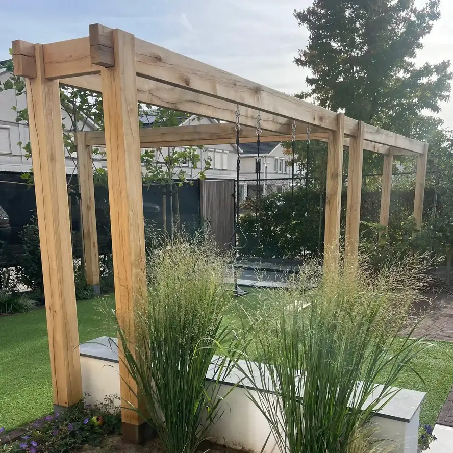 Eiken balk - 110x110 mm - geschaafd - balk voor buiten - eikenhout AD 20-25% Eiken balk - 110x110 mm - geschaafd - balk voor buiten - eikenhout AD 20-25%