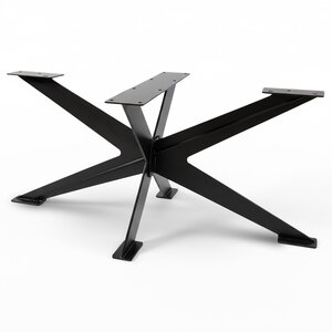 Matrix tafel onderstel zwart - metaal - 1 cm massief - 78x180 cm - h: 72 cm