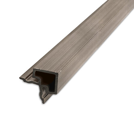Composiet hoekprofiel - lichtgrijs - 67x67 mm - hoek afwerkprofiel houtcomposiet