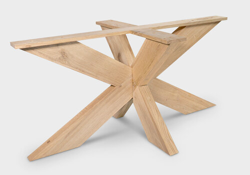 Prachtige tafelonderstellen - van eikenhout & staal - bij HOUTvakman.nl. Ideaal voor uw ronde, ovale en boomstam(rand) tafelblad. Voordelig online! 