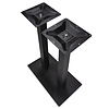 Gietijzeren statafel onderstel DUO vierkant zwart - op voet - 8x8 cm - 108 cm hoog - 40x70 cm (voet)plaatafmeting - Zwart gecoat (fijnstructuur) Gietijzeren statafel onderstel DUO vierkant zwart - op voet - 8x8 cm - 108 cm hoog - 40x70 cm (voet)plaatafmeting - Zwart gecoat (fijnstructuur)