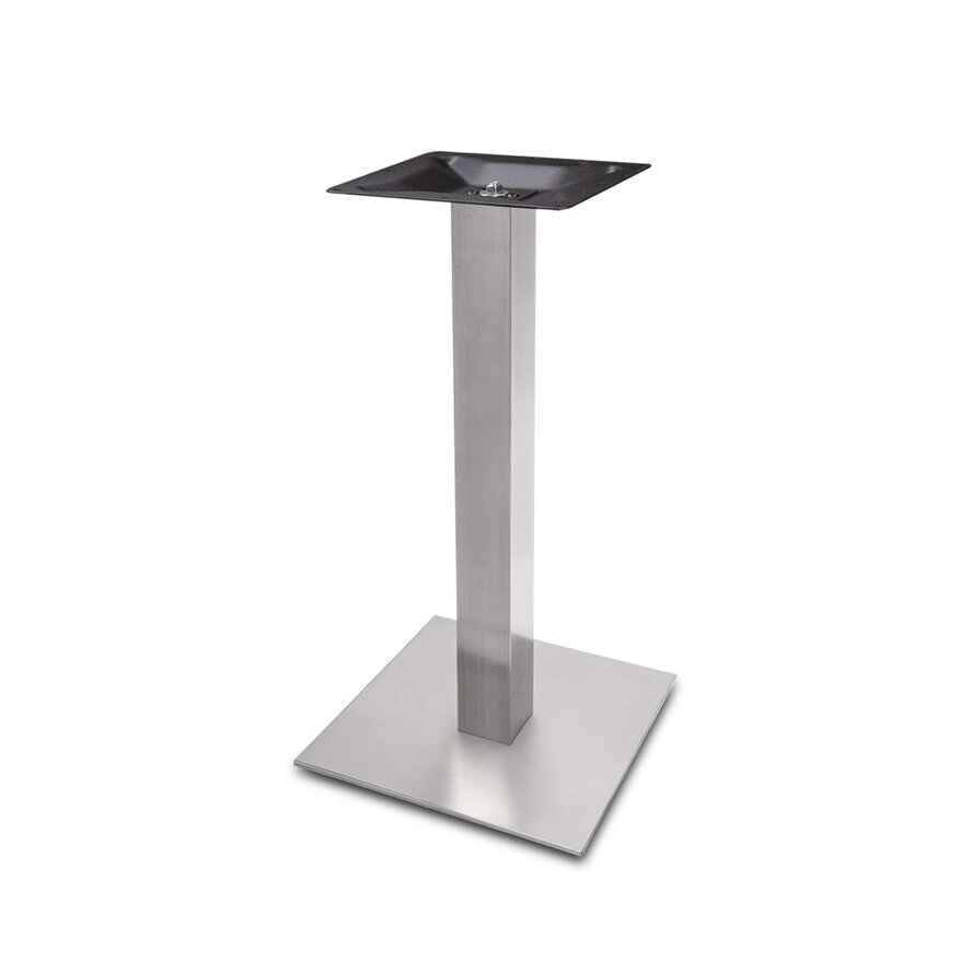 Gietijzeren (horeca)tafel onderstel vierkant RVS look - op voet - 8x8 cm - 72 cm hoog - 40x40 cm (voet)plaatafmeting - RVS look (glad) gecoat Gietijzeren (horeca)tafel onderstel vierkant RVS look - op voet - 8x8 cm - 72 cm hoog - 40x40 cm (voet)plaatafmeting - RVS look (glad) gecoat