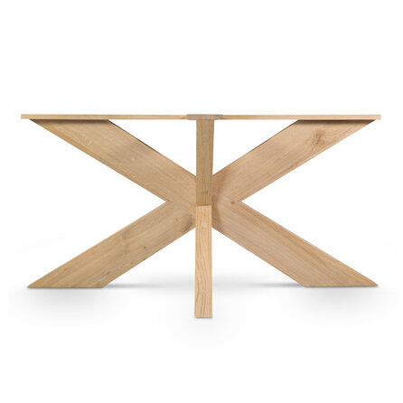 Eiken matrix 3D tafelpoot 16x6 cm - 72 cm hoog - 180x90 cm - Rustiek licht geborsteld - Spin 3D kruis / X-poot - 12% KD Europees eikenhout Eiken matrix 3D tafelpoot 16x6 cm - 72 cm hoog - 180x90 cm - Rustiek licht geborsteld - Spin 3D kruis / X-poot - 12% KD Europees eikenhout