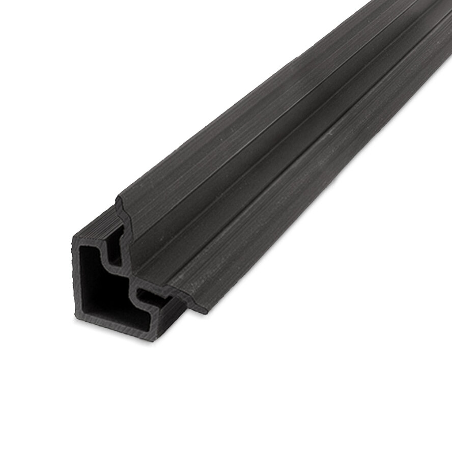 Composiet hoekprofiel - zwart - 67x67 mm - hoek afwerkprofiel houtcomposiet Composiet hoekprofiel - zwart - 67x67 mm - hoek afwerkprofiel houtcomposiet