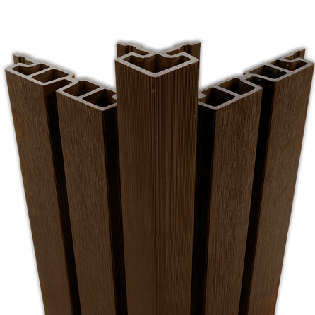 Composiet hoekprofiel - ipé kleur - 67x67 mm - hoek afwerkprofiel  houtcomposiet