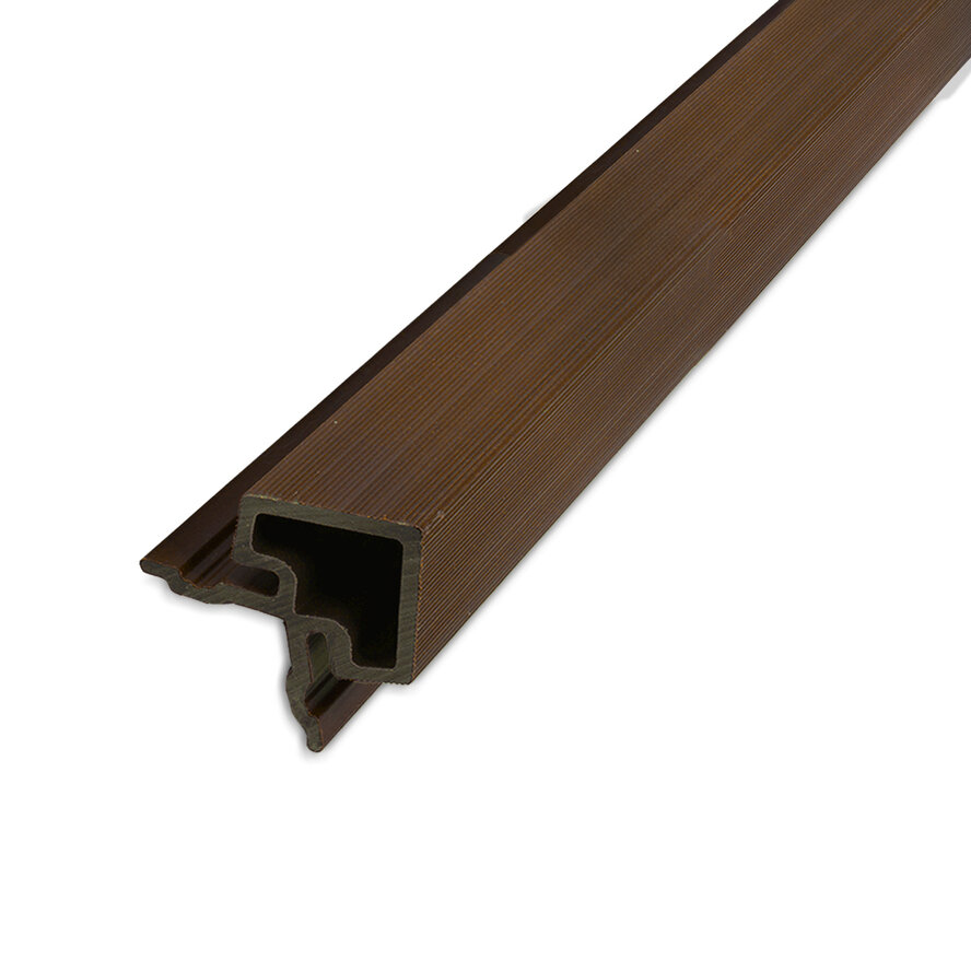 Composiet hoekprofiel - ipé kleur - 67x67 mm - hoek afwerkprofiel houtcomposiet Composiet hoekprofiel - ipé kleur - 67x67 mm - hoek afwerkprofiel houtcomposiet
