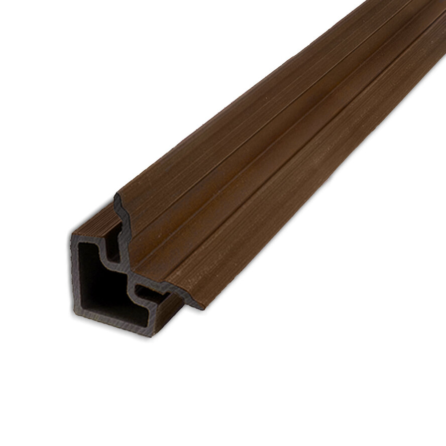 Composiet hoekprofiel - ipé kleur - 67x67 mm - hoek afwerkprofiel houtcomposiet Composiet hoekprofiel - ipé kleur - 67x67 mm - hoek afwerkprofiel houtcomposiet