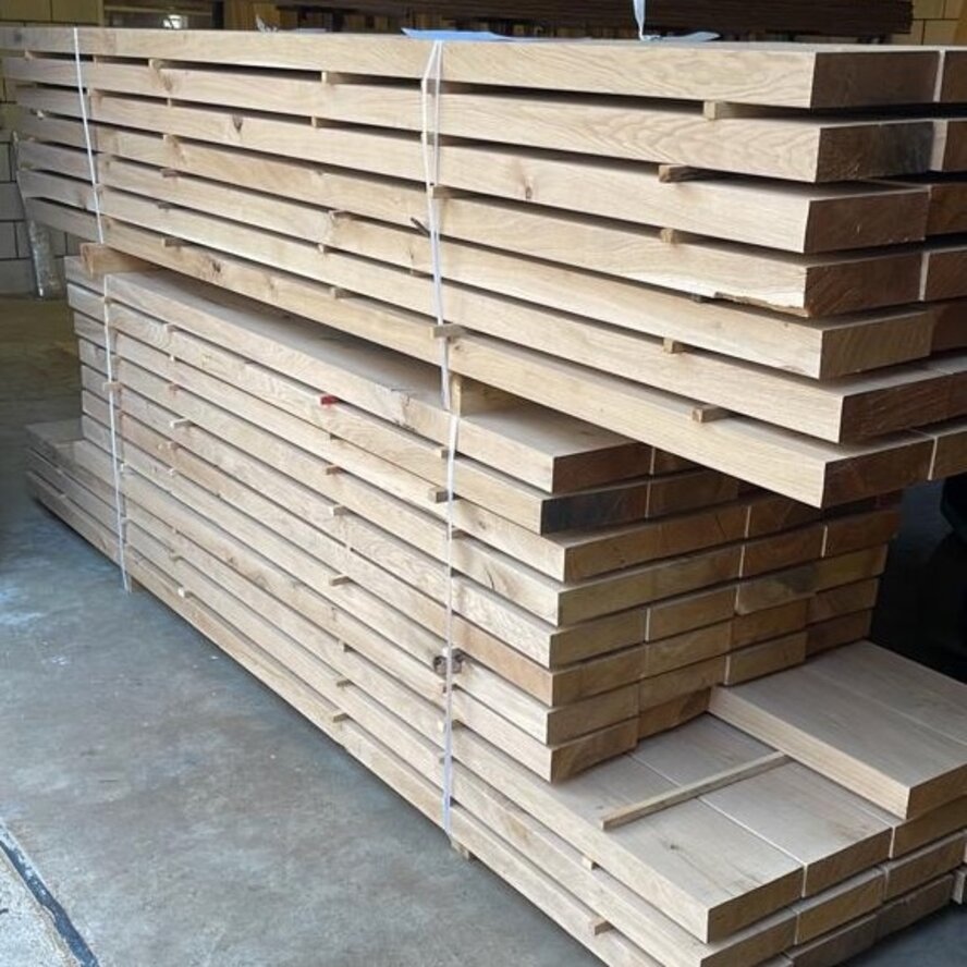 Eiken balk - 90x190 mm - geschaafd - balk voor buiten - eikenhout AD 20-25% Eiken balk - 90x190 mm - geschaafd - balk voor buiten - eikenhout AD 20-25%
