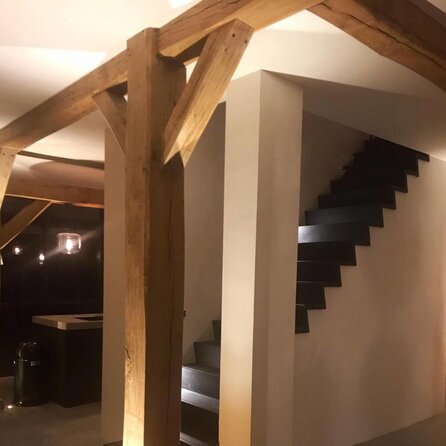 Oude eiken balk - 90x190 mm - geborsteld - balk voor buiten - verouderd eikenhout AD 20-25%