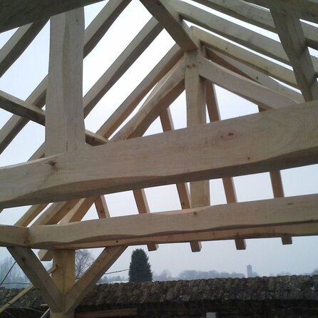 Oude eiken balk - 190x240 mm - rustiek geschaafde kanten - balk voor buiten - verouderd eikenhout AD 20-25%