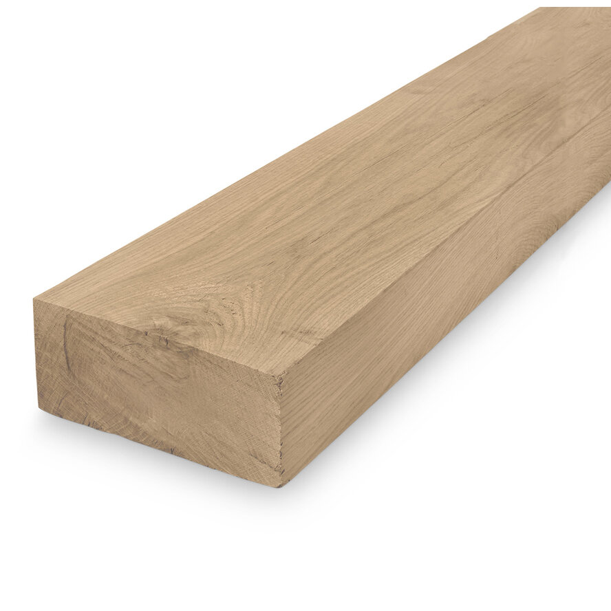 Eiken balk - 90x190 mm - geschaafd - balk voor buiten - eikenhout AD 20-25% Eiken balk - 90x190 mm - geschaafd - balk voor buiten - eikenhout AD 20-25%