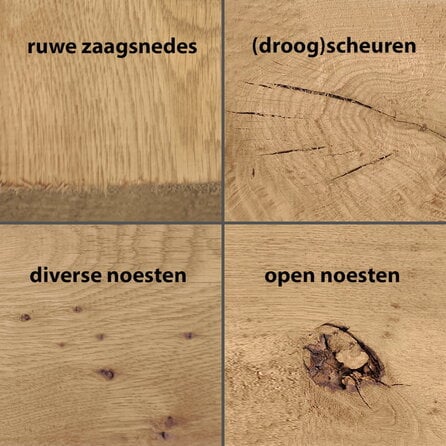 Eiken plank - 28x180 mm - geschaafd - plank voor binnen / beschut buiten - eikenhout KD 8-12%